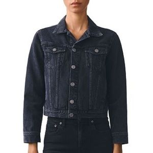 AGOLDE cropped Vivian black denim jacket M